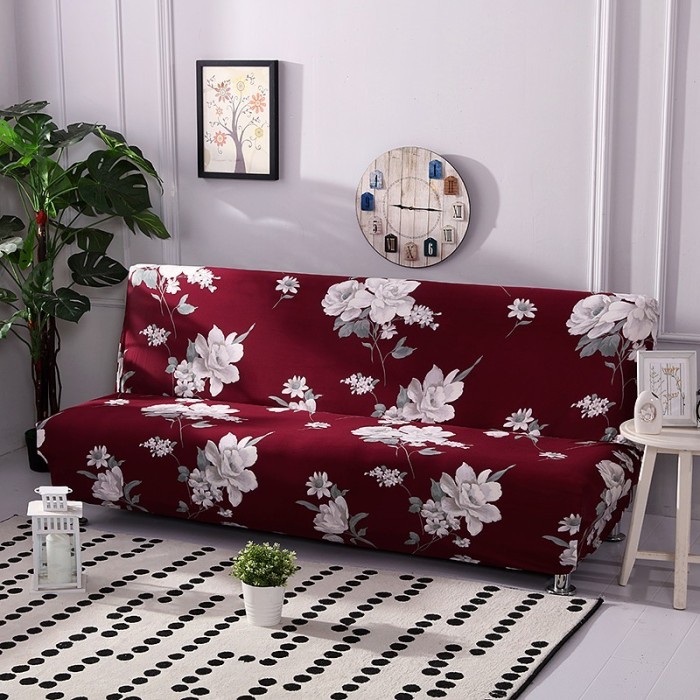 HARGA PROMO COVER KURSI SOFA BED SARUNG SOFFA SOVA STRETCH ELASTIS RED KOVER RUI91