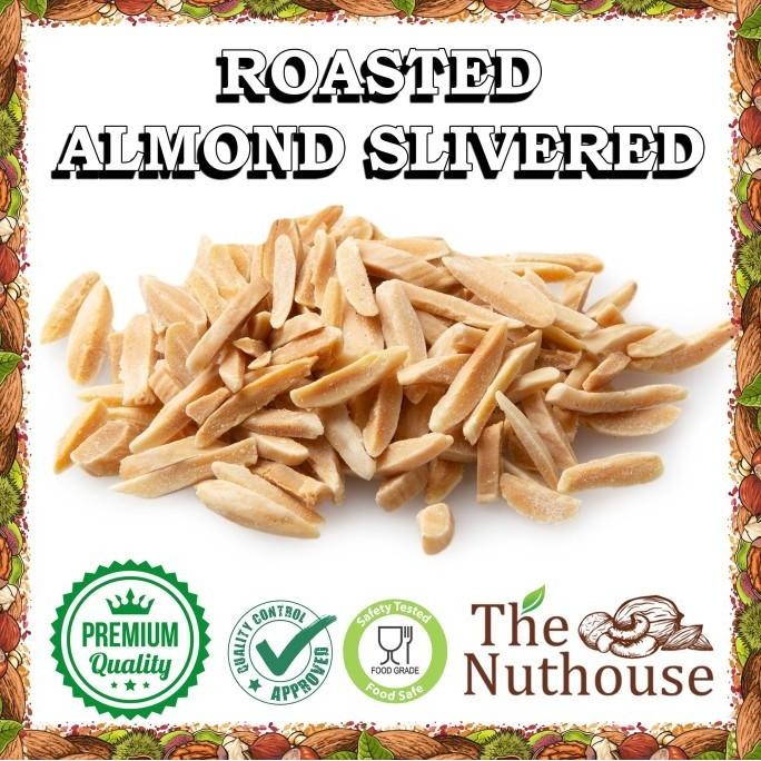 

500gr almond slivered roasted / kacang almonds potong panggang termurah