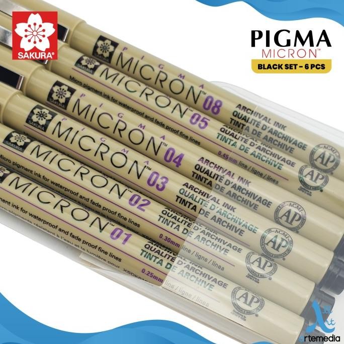 

Drawing Pen Sakura Pigma Micron Set 6 Pigment Ink Pulpen Gambar Stok Terbatas