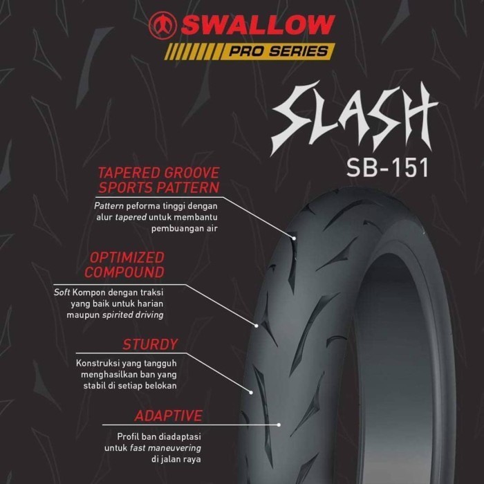 Swallow Slash 70 80 90 100 110 Ring 17 Ban Racing Motor Bebek Touring #Gratisongkir #Sale #Discount