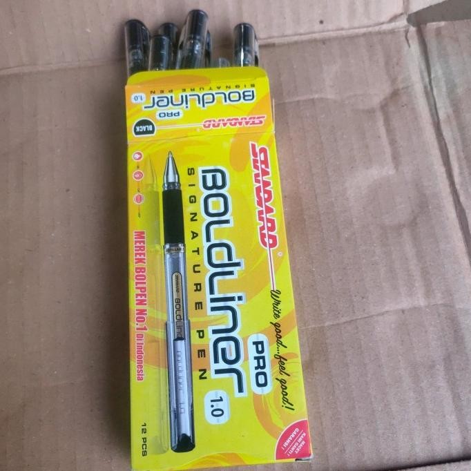 

Pulpen Standard Boldliner Pro 1.0Mm Hitam/Biru Signature Pen Stok Terbatas