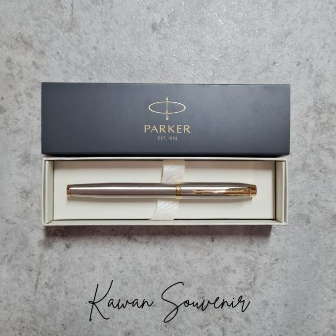 

Produk Baru!! Pulpen Parker Original IM New Brush Metal Gold Trim (Klip Emas) RB