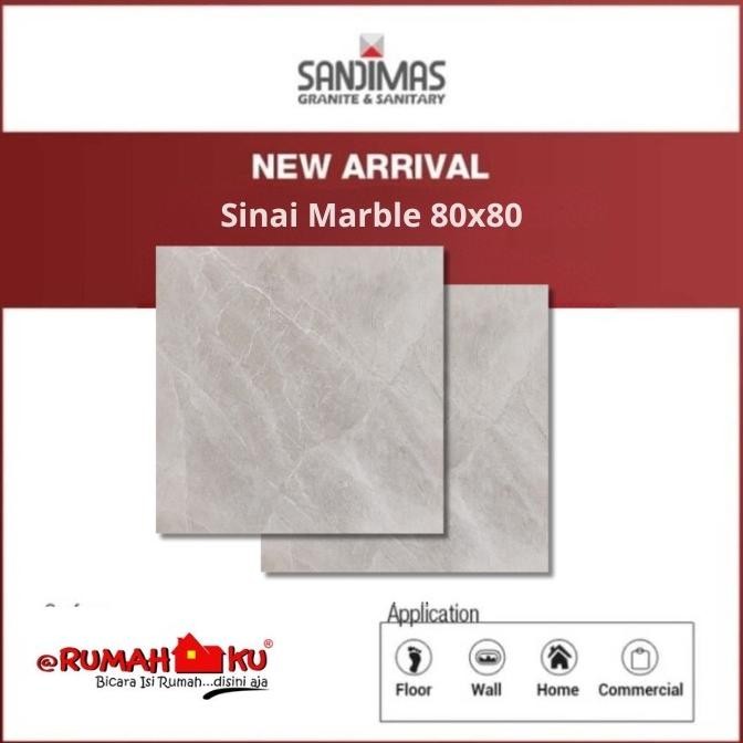 SANDIMAS LANTAI GRANIT SINAI MARBLE 80X80 1dus isi 4pcs =2,56m2