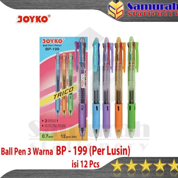 

Pulpen Joyko Trico 3 Warna Bp 199 / Ball Pen Bp-199 3 Warna 0.7 Mm Stok Terbatas