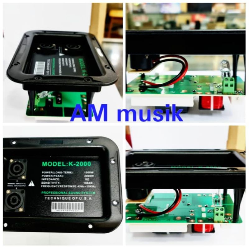 PLAT BOX SPEAKER PLUS CROSSOVER PASIF 2 WAY K2000 ORIGINAL PROFESSIONL CROSSOVER 2 WAY