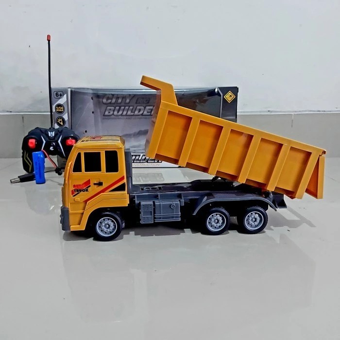 Murah Mainan RC Dump Truck Pasir Remote Control - Mobilan Truk Fuso Remot Non COD