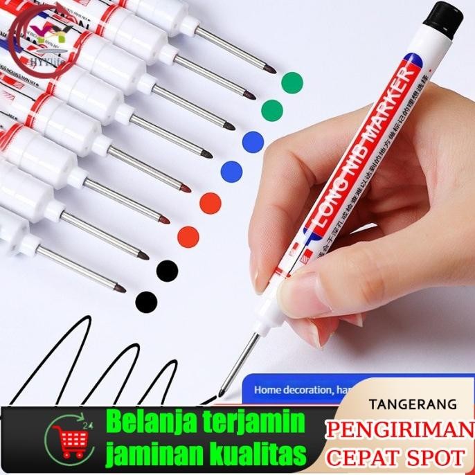 

Produk Baru!! Penanda Kepala Panjang Pulpen Tukang Bangunan Lubang Dalam Berminyak