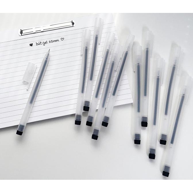 

Produk Baru!! Winzige 50pcs Pulpen gel hitam 0.5mm pena pulpen murah