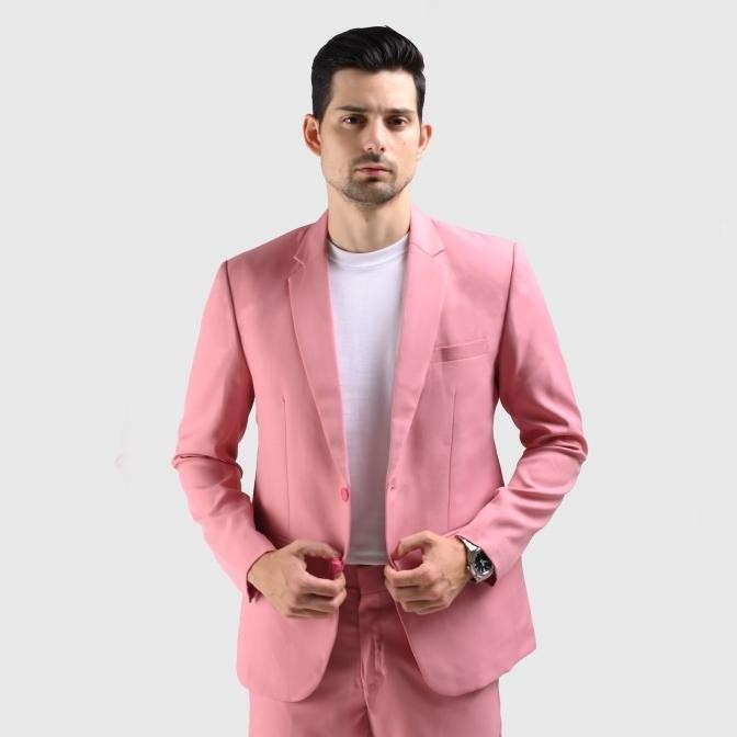 Mubeng Elegant Jas Slimfit Soft Pink