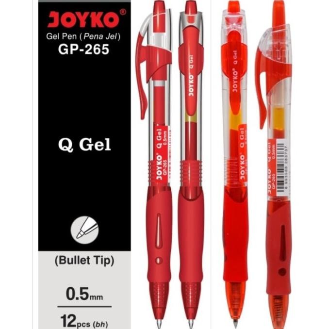 

Produk Baru!! GEL PEN / PULPEN / PENA JOYKO GP-265 MERAH 0.5 mm / 1 BOX 12 PCS