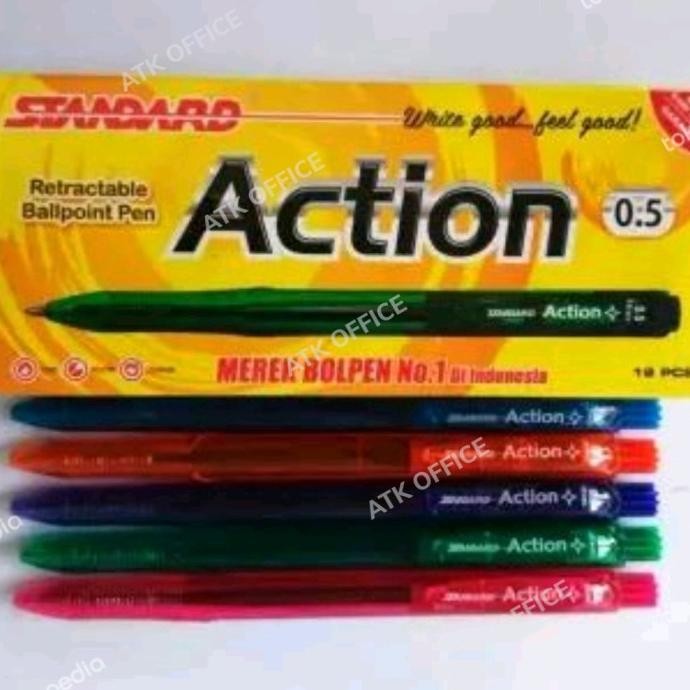 

Produk Baru!! Pulpen Standart Action 0,5 (Lusin 12Pcs)