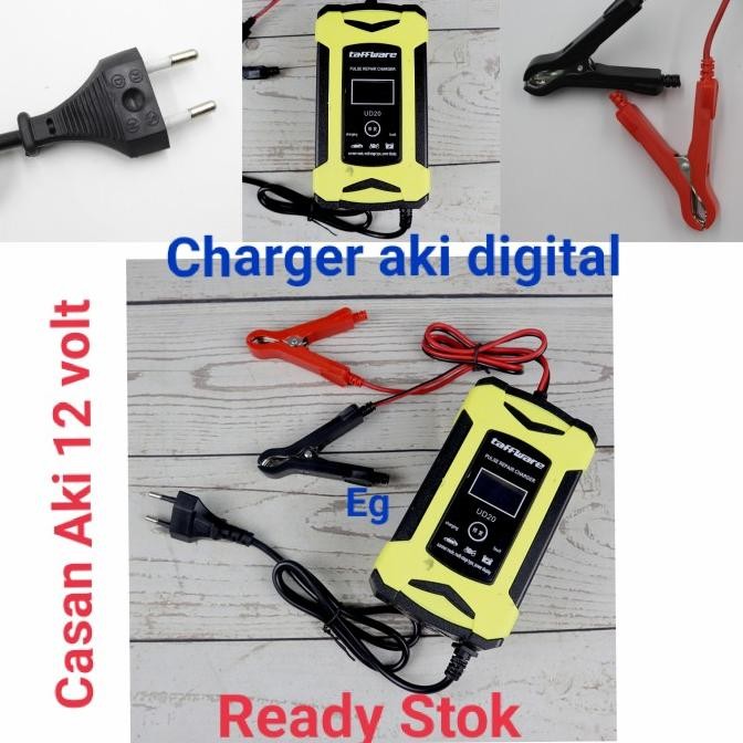 Casan Aki Motor Mobil Charger Aki Motor 12V 6A Digital Otomatis