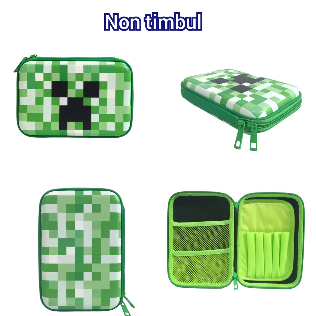 Kotak Pensil Minecraft Non Timbul Tempat Pensil Dosgrip Anak Motif Kekinian Minecraft Non Timbul