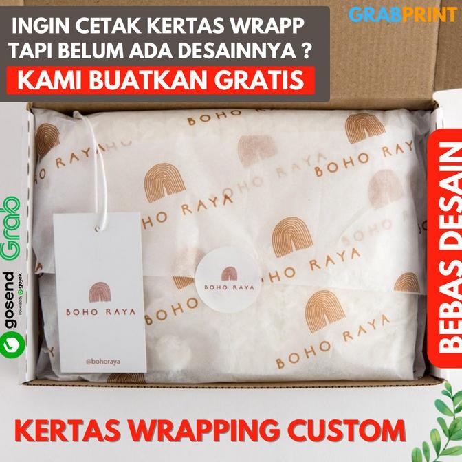Custom Wrapping Paper Termurah Kertas Tissue Packaging Pembungkus Baju