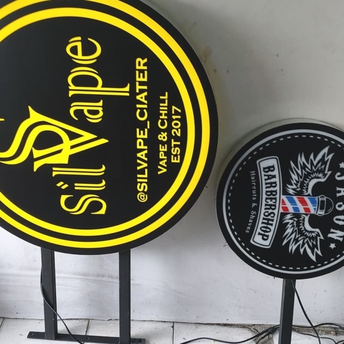 NEON BOX BULAT DIAMETER 50CM