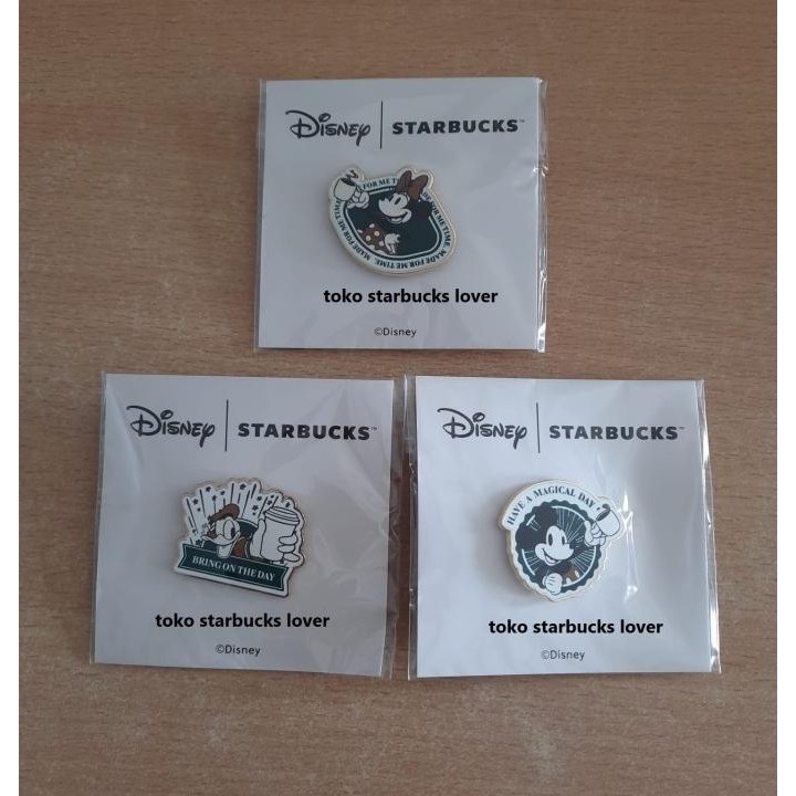 Starbucks Pin Enamel Disney 2023 Mickey Minnie Donald