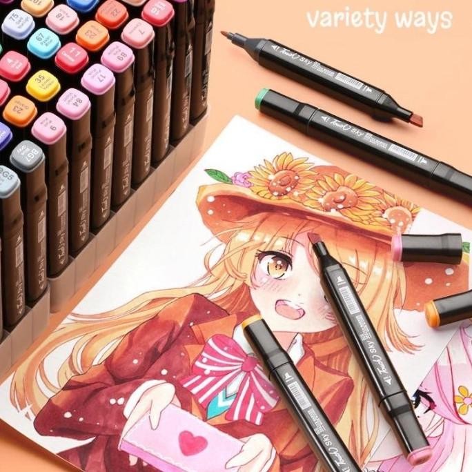 

Touch 12/36/60/80/120 Warna Sketsa Spidol Umum General Marker Set Animation Markers Termurah