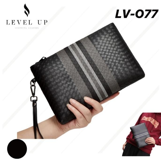 LV077 - HANDBAG PRIA WANITA TAS TANGAN PREMIUM KULIT LEATHER CLUTCH