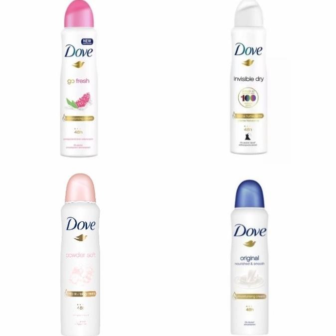

BARU DOVE DEODORANT SPRAY150 ML INVISIBLE DRY/GO FRESH/POWDER SOFT/ORIGINAL