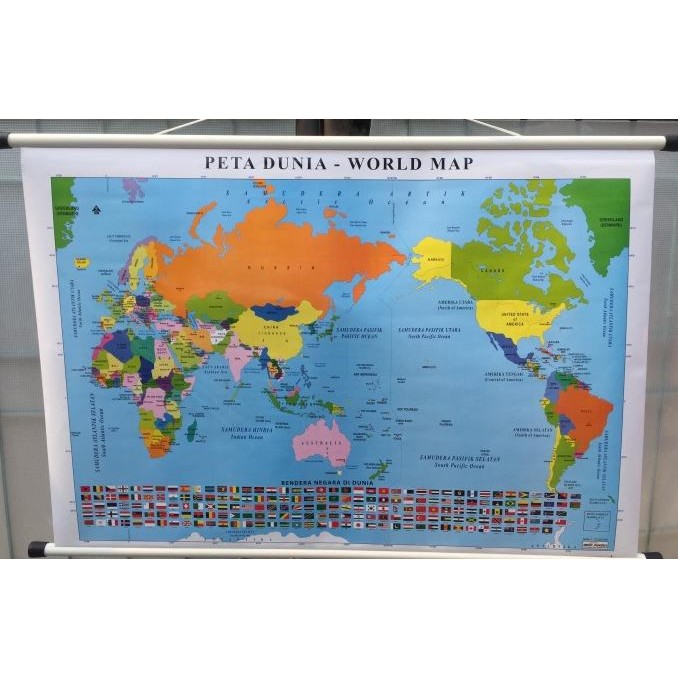 Peta Dunia World map peta dinding