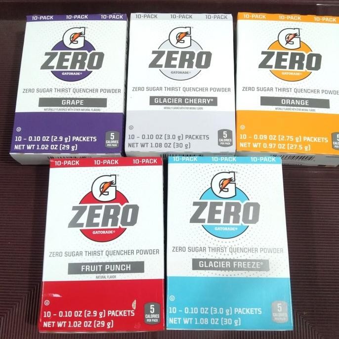 

BARU GATORADE ZERO SUGAR FREE ELECTROLYTE POWDER 10 SACHET ORI USA