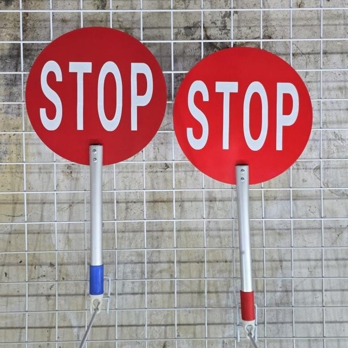 

BARU PAPAN STOP LALIN SECURITY BULAT POWDER COATING - BISA DIGANTUNG