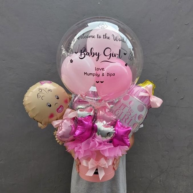 Buket Balon Foil Baby Born - Tjeplis.Id