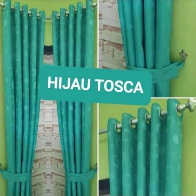 tersedia gorden embos smokring hijau tosca