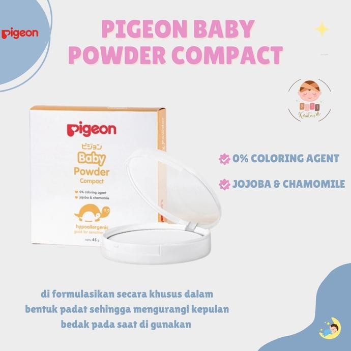 

BARU PIGEON BABY POWDER CAKE CHAMOMILE REFILL & FUUL -BEDAK PADAT BAYI 45GR