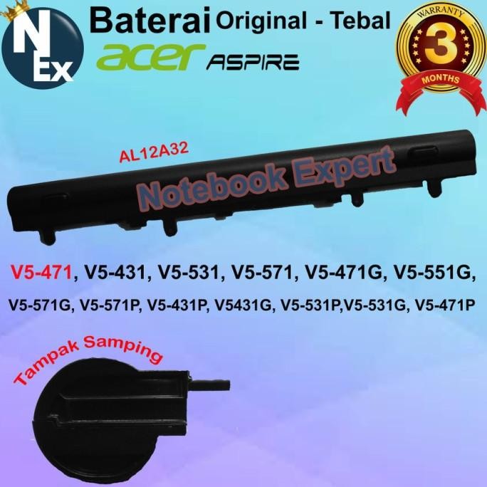 Baterai Ori Laptop Acer Aspire E1-470, E1-470G, E1-472, E1-510 E1-522 Terlaris