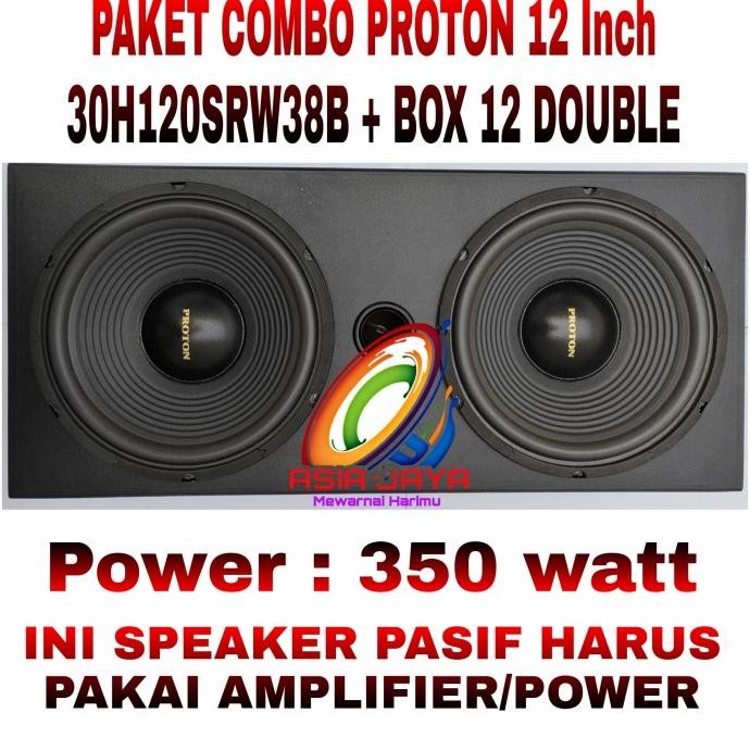 PAKET COMBO Speaker 12 Inch Woofer Proton 12 38B + Box 12 Double Terlaris