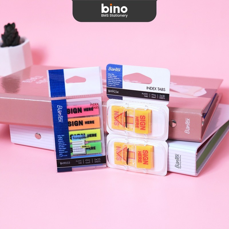 

[BMS Surabaya] Bantex Sign Here Index Tab Plastik Warna Warni BH90XX