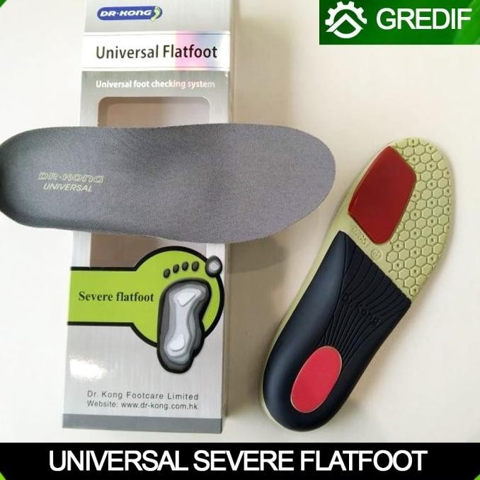 GRATIS ONGKIR Dr Kong Insole Universal Severe Flat Foot Orthopedic - Sol Sepatu Dalam Telapak Kaki