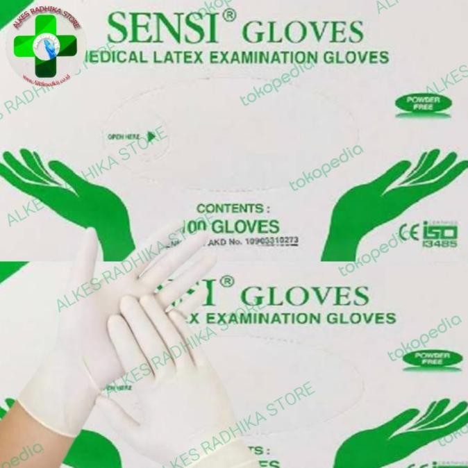 

BARU SARUNG TANGAN SENSI LATEX FREE POWDER ISI 100PCS