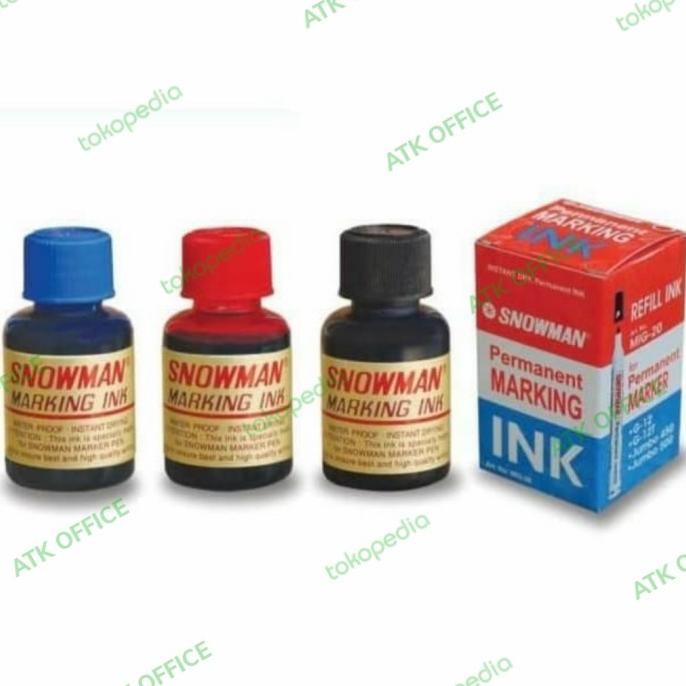 

Tinta spidol Permanent snowman Marking Ink Sebox (12Botol) Termurah