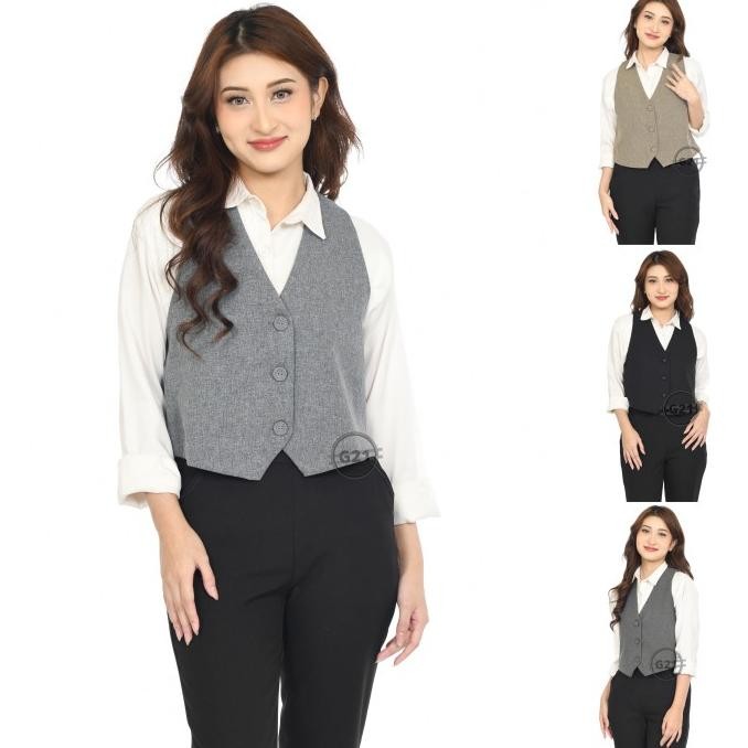 Rompi Vest Formal Wanita Untuk Kerja Kantor dan Kasual Bahan Import Premium Hight Quality Termurah