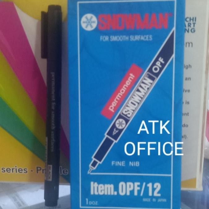 

Spidol Snowman OHP OPF Fine Permanent sedus (12Pcs) Termurah