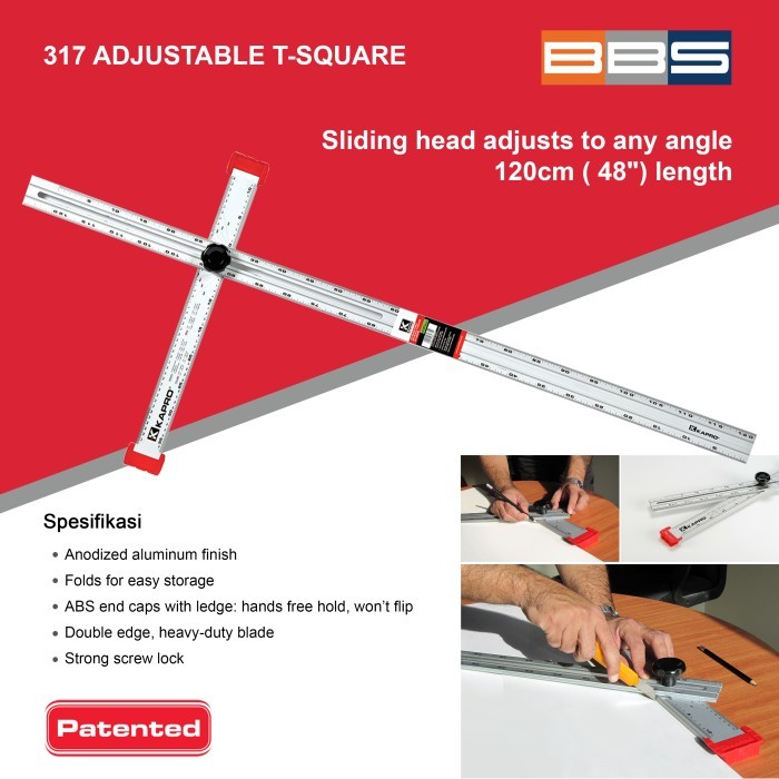

CUCI GUDANG Penggaris Adjustable Drywall T-Square 120cm KAPRO 317 (BARANG REJECT / CACAT PRODUKSI)
