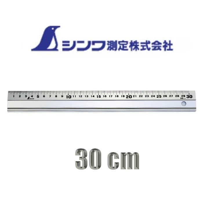 

Penggaris 65417 Alumunium SHINWA SILVER 30cm straight cutting rule