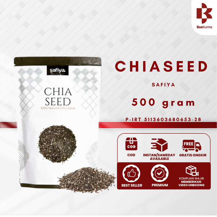 

Chia Seed Origanik Mexico 500 gram Biji Chiajoy Premium