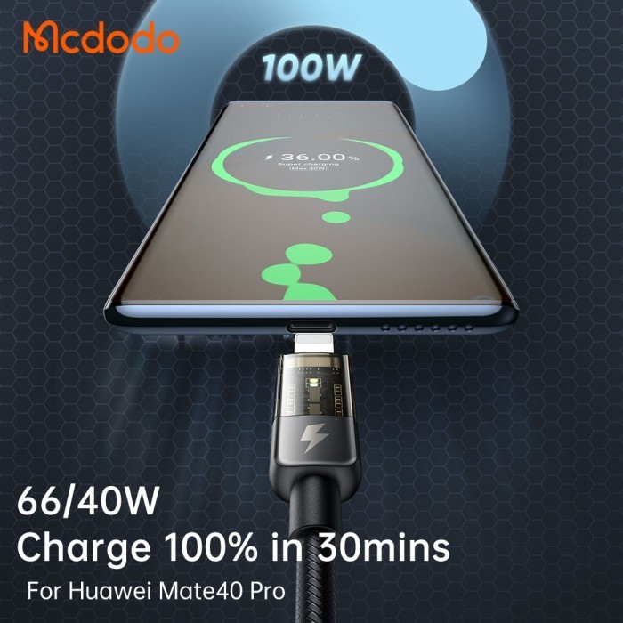 MCDODO Kabel Data USB Type C Auto Disconnect FAST Charging 6A CA-3150