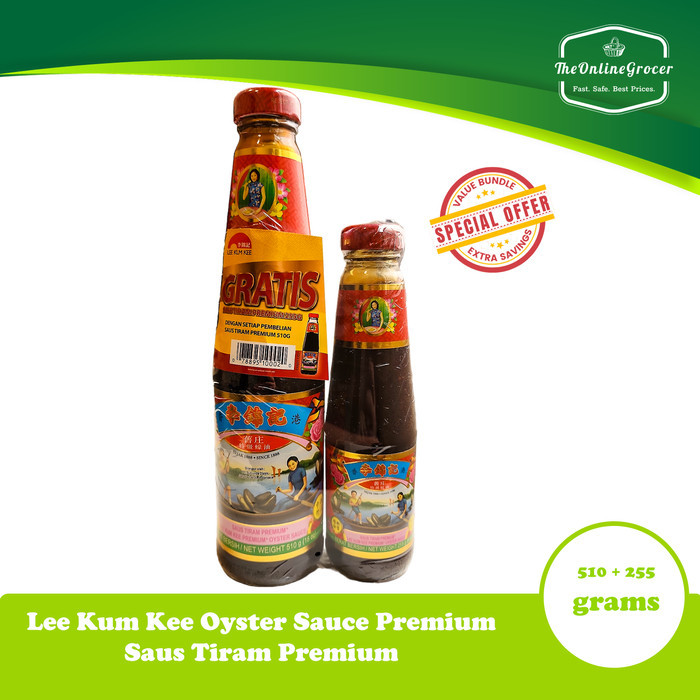 

TERLARIS! Lee Kum Kee Oyster Sauce Premium 510gr + 255gr - Paket Bundling Hemat - Saus Tiram Premium