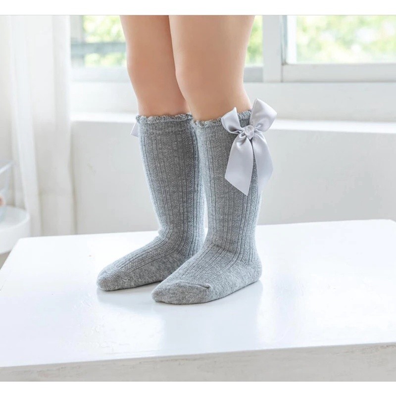 kaos kaki panjang anak perempuan motif PITA cantik / kaos kaki anak usia 0-2 tahun anti slip