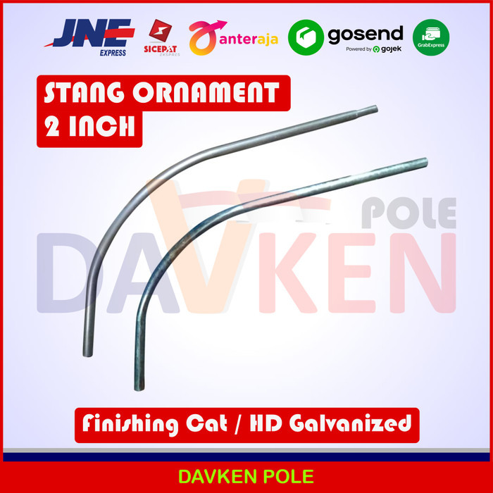 Stang Pipa Tiang Ornament Lampu PJU 2 Inch
