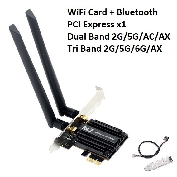 INTEL WIFI 6E AX210 PCI EXPRESS PCIE PCI-E DUAL BAND AC AX 6 AX200