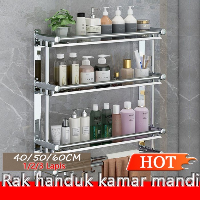 RAK SABUN KAMAR MANDI STAINLESS RAK DINDING WC TEMPEL GANTUNG