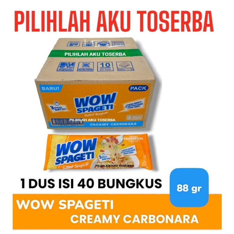 

TERLARIS! WOW SPAGETI Creamy CARBONARA - Instant Spaghetti ( HARGA 1 DUS )