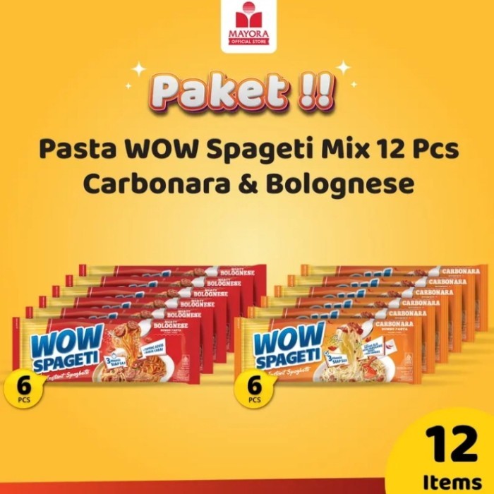 

TERLARIS! Paket 12 Pcs Wow Spaghetti Bolognese Carbonara