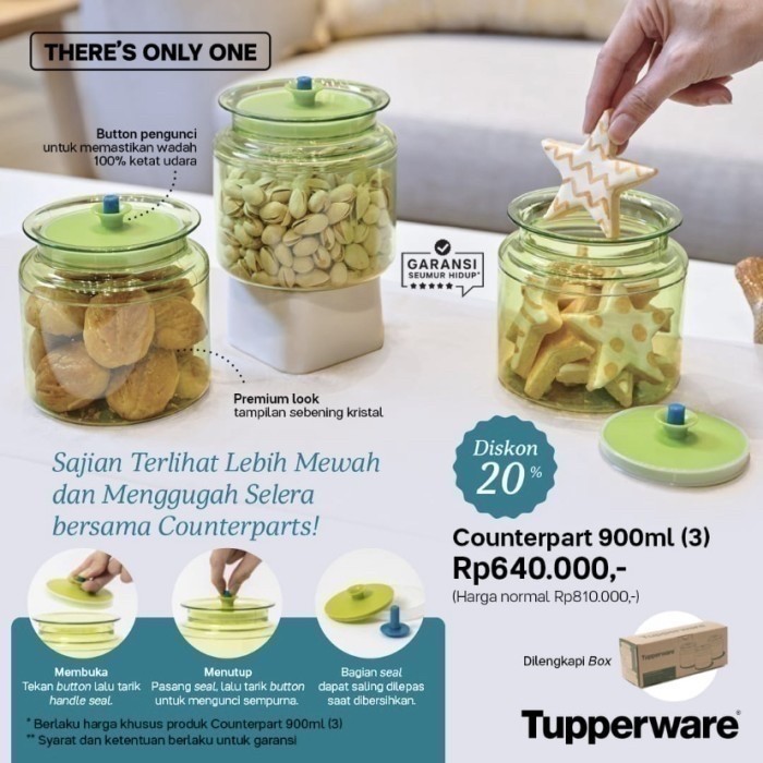 Promo Tupperware Counterpart Toples Kue Kering, Kacang, etc.