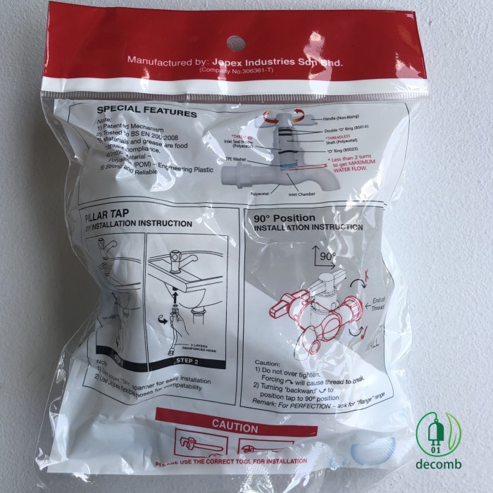 Kran Air Jopex 3/4 Inch Atau Kran Tembok Plastik Bulat 2Bc(05)W